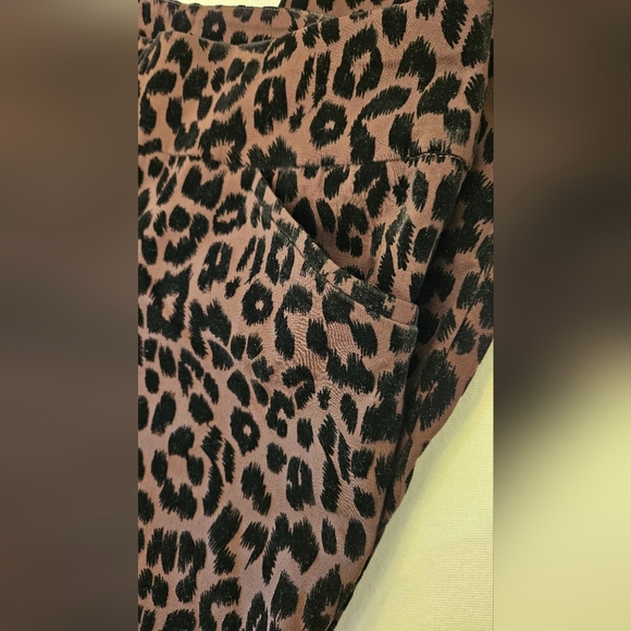 Chico's Women's Cheetah Dreams Ponte Slim Ankle Pants - Picture 3 of 6